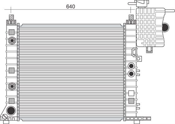 MAGNETI MARELLI radiatorius, variklio aušinimas 350213945000